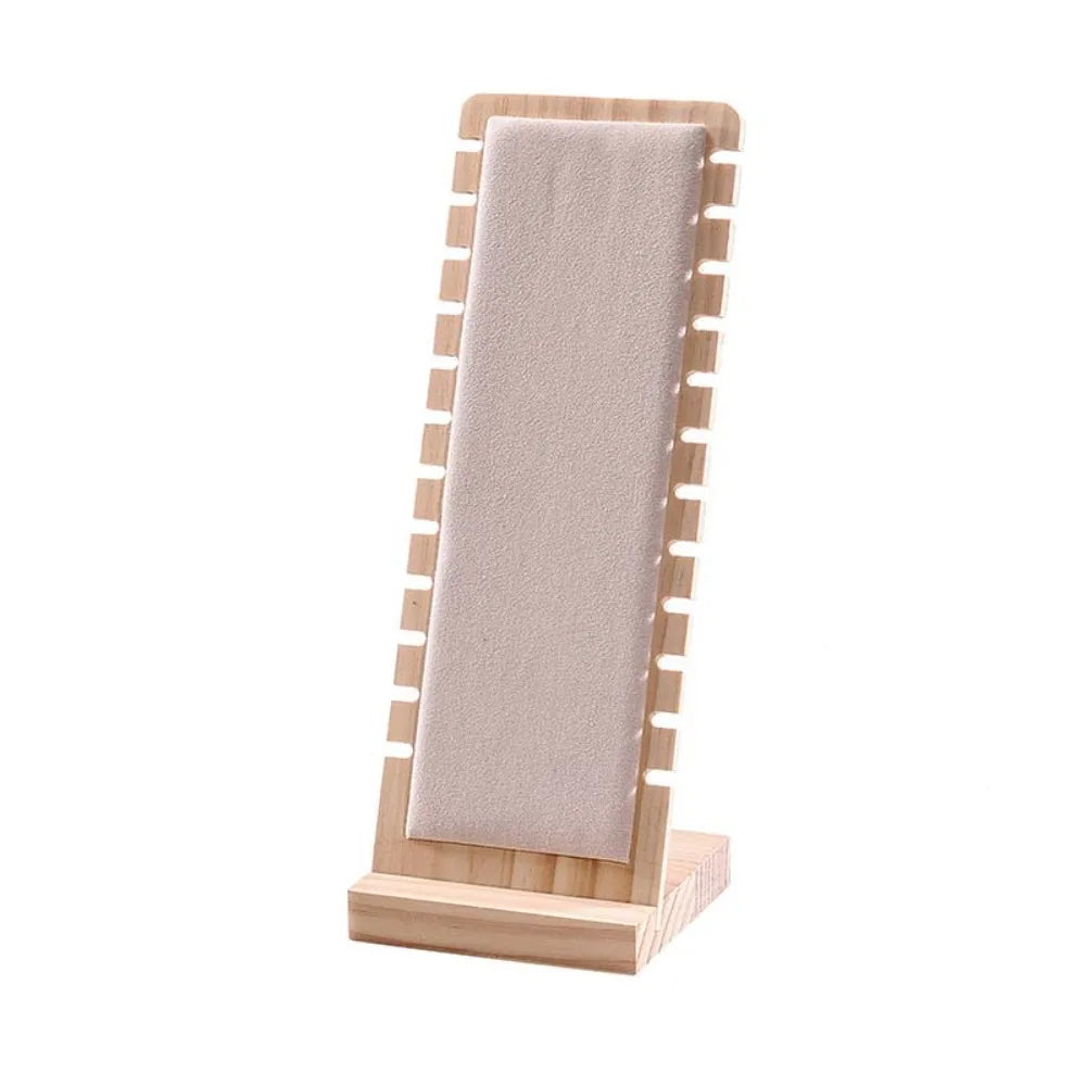 Wooden Jewelry Display Stand – Necklace & Bracelet Organizer Jewelry Display Stand PLUSH Beige