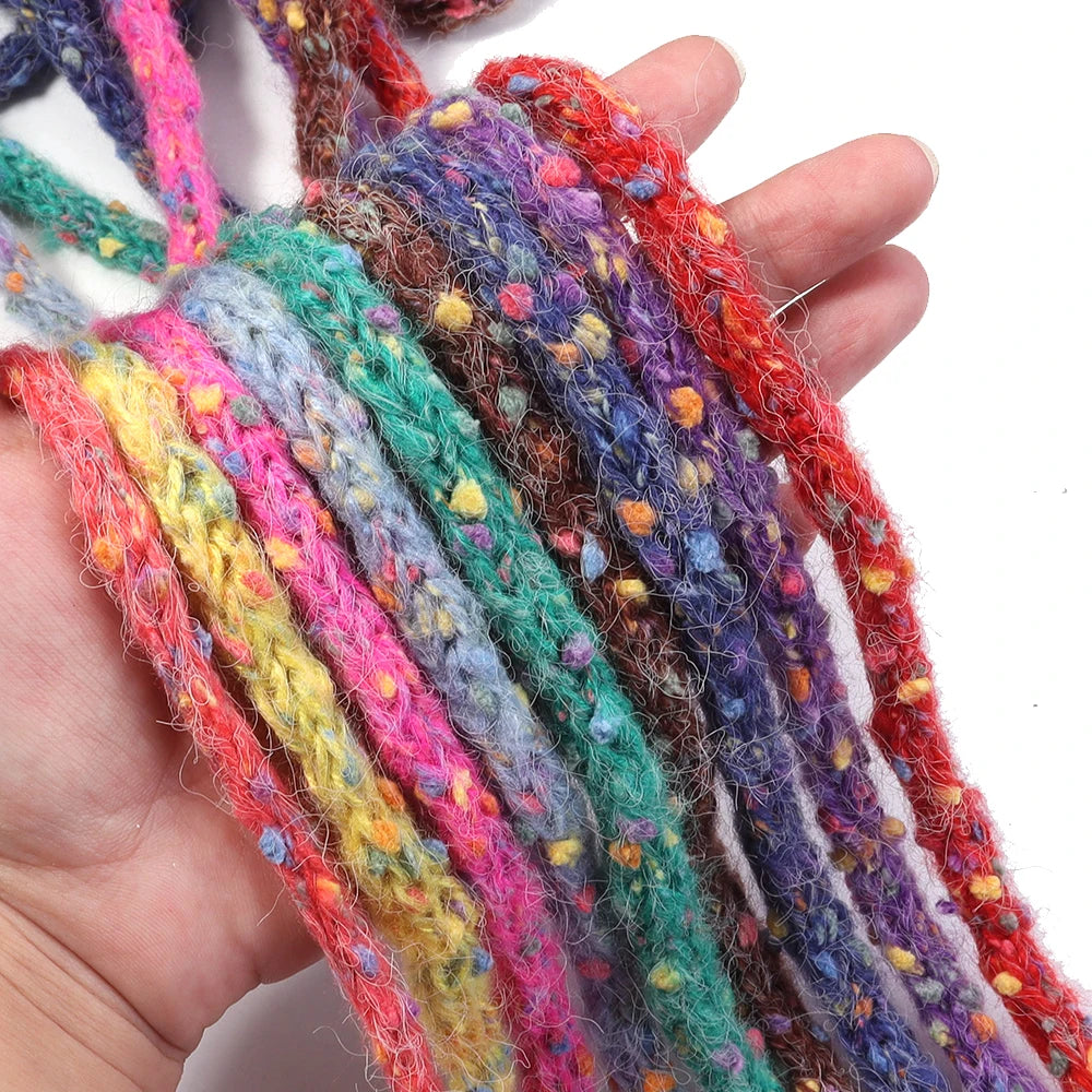 5 Yards 10mm Colorful Confetti Acrylic Knitted Yarn Cord – DIY Craft Yarn Cord PLUSH