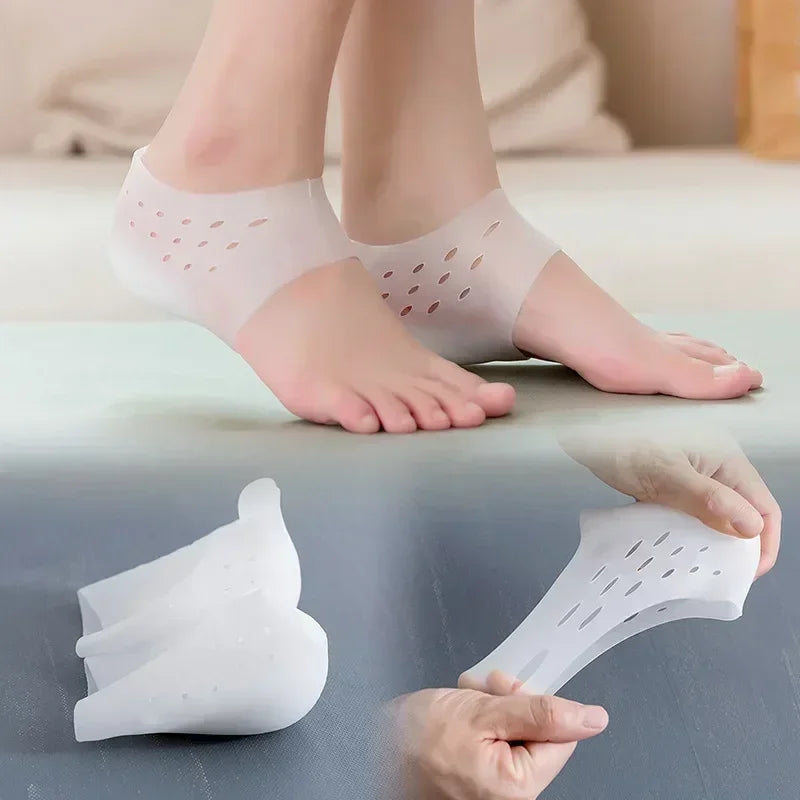 Invisible Height Increase Silicone Gel Heel Pads – Unisex Heel Lift Insoles PLUSH