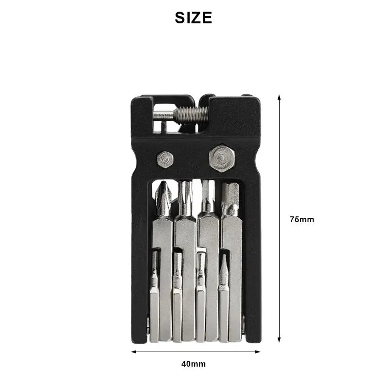 RIDERACE Foldable Bike Multi-Tool Kit – Chain Cutter & Spoke Wrench Bike Repair Tool Kit PLUSH