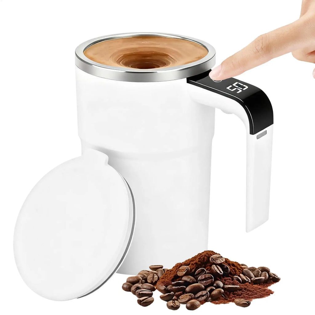 Electric Self Stirring Coffee Mug with LCD Thermometer 380ml Self Stirring Mug PLUSH