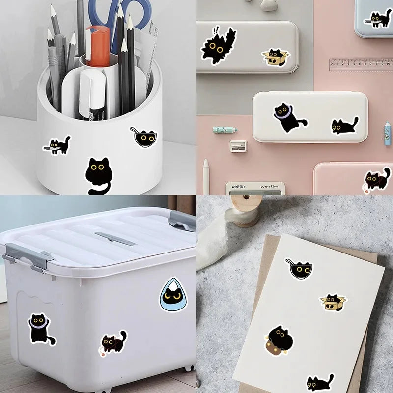 500pcs Cute Cat Stickers Roll – DIY, Journaling & Rewards Decorative Sticker Roll PLUSH