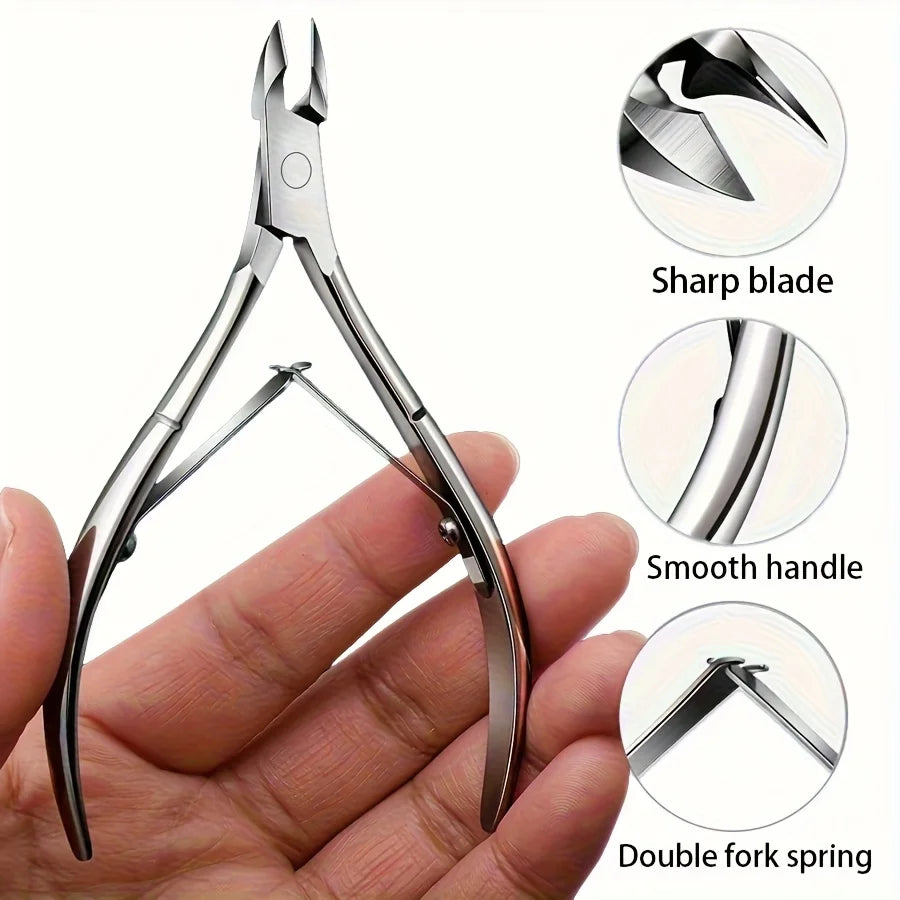 Stainless Steel Nail Clippers & Cuticle Pusher Manicure Set Manicure Tool Set PLUSH