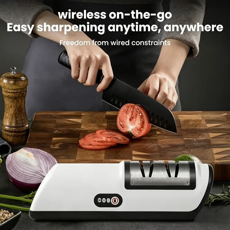 USB Rechargeable Electric Knife Sharpener – Multi-Use Electric Knife Sharpener PLUSH