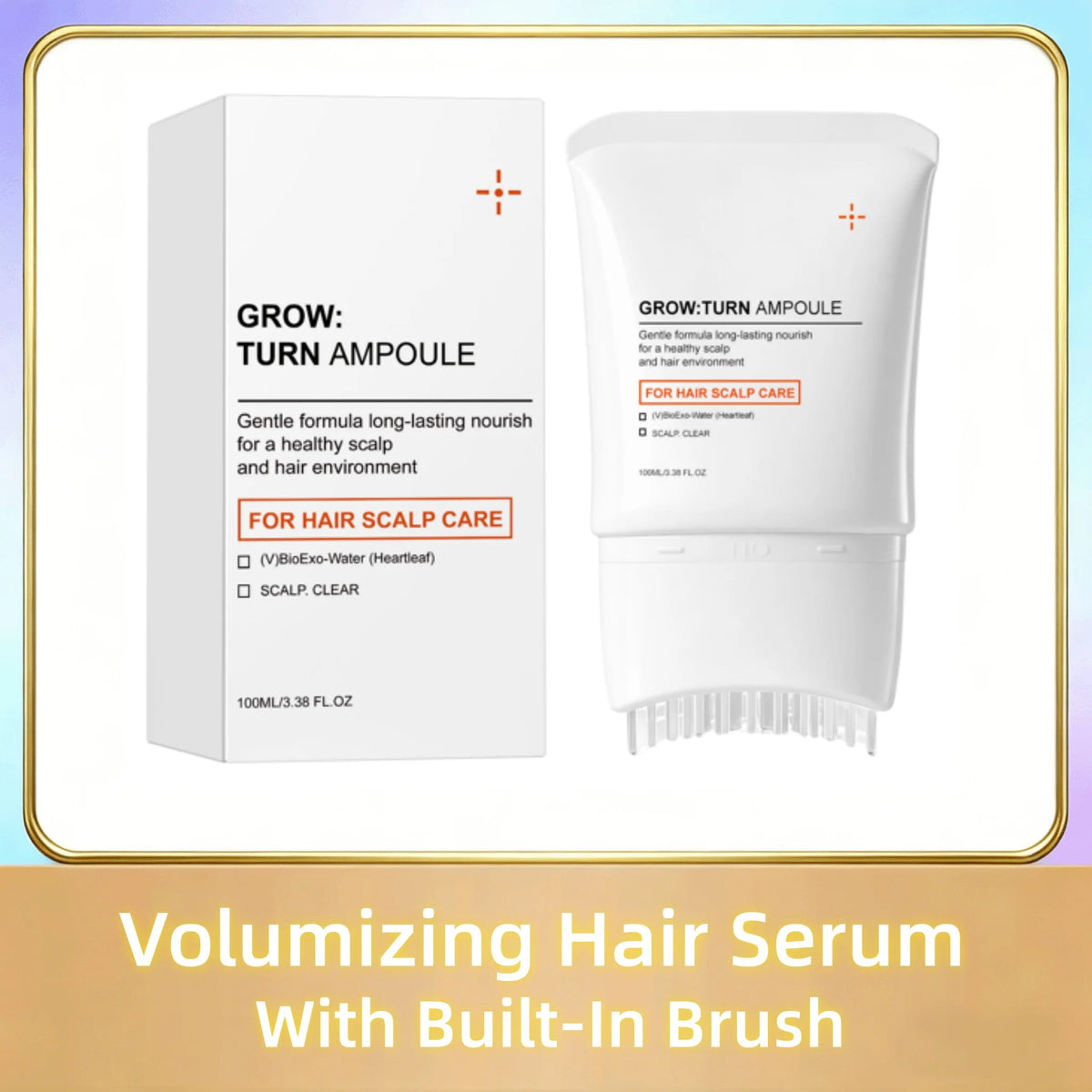 Volumizing Hair Serum with Built-In Scalp Massager Brush 100ml Volumizing Hair Serum PLUSH 100ml in boxed