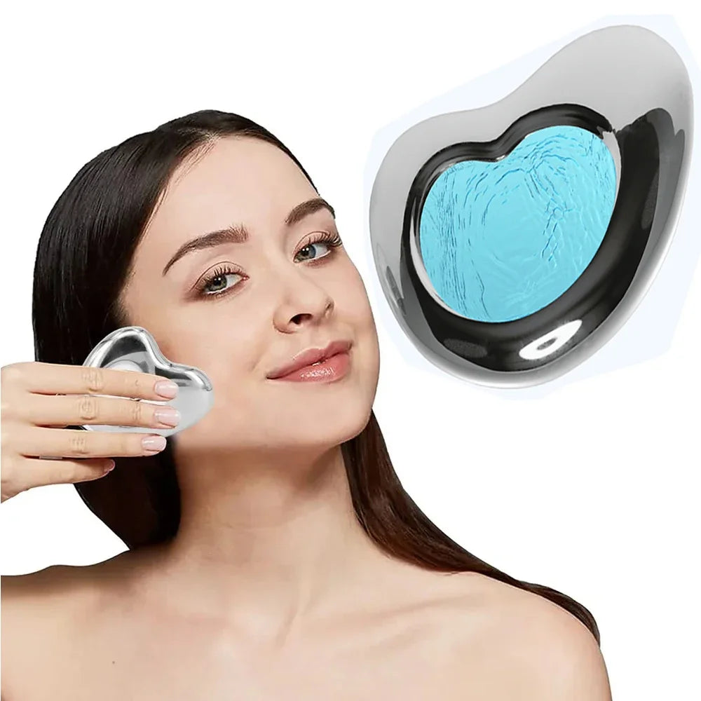 Stainless Steel Gua Sha Ice Roller – Facial Cryo Massager Facial Massage Tool PLUSH