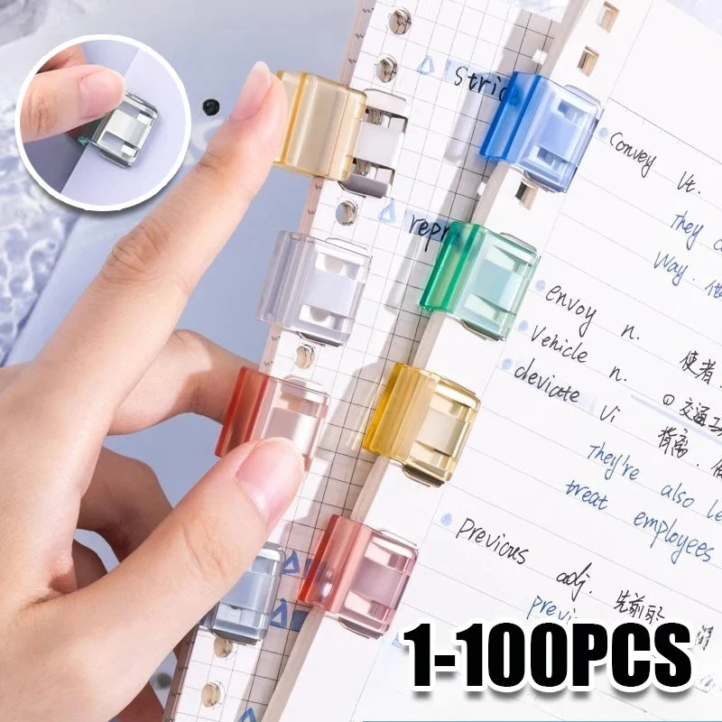 Sliding Push Clips for File & Document Organization – 10-30 Sheets Document Binder Clip PLUSH
