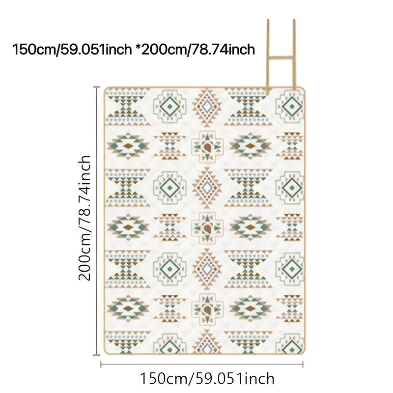 Waterproof Foldable Checkered Picnic Blanket – Beach & Camping Outdoor Picnic Blanket PLUSH 150X200cm