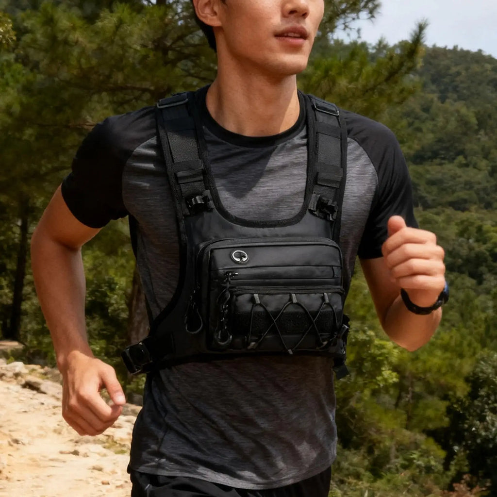 Waterproof Nylon Chest Bag – Adjustable Outdoor Vest Pack Outdoor Chest Bag PLUSH