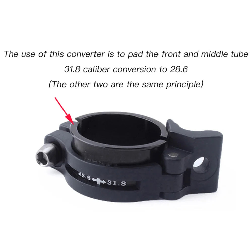 MTB Front Derailleur Conversion Shim 28.6 31.8 34.9mm Adapter Derailleur Conversion Shim PLUSH