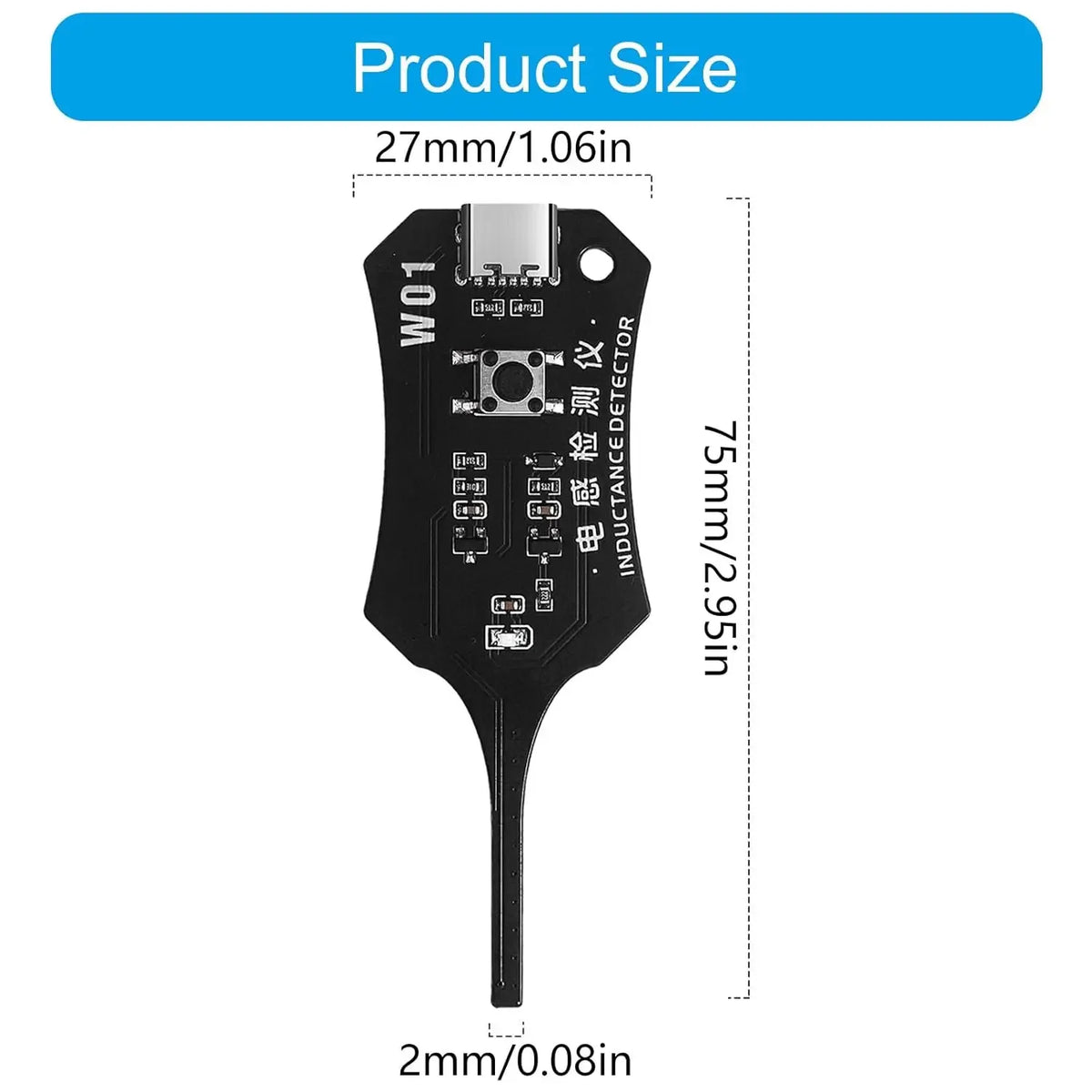W01 Inductor Detector – Phone Motherboard Coil Tester Tool Electronics Repair Tool PLUSH