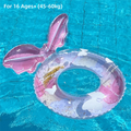 Glitter Mermaid Inflatable Swim Ring with Handle | Pool Float Inflatable Pool Float PLUSH Butterfly 90-