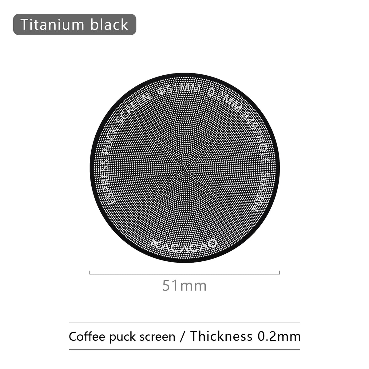 KACACAO Magnetic Puck Screen 51/53/58.5mm Reusable Espresso Filter Espresso Coffee Filter PLUSH 51mm Screen Black 1 PCS
