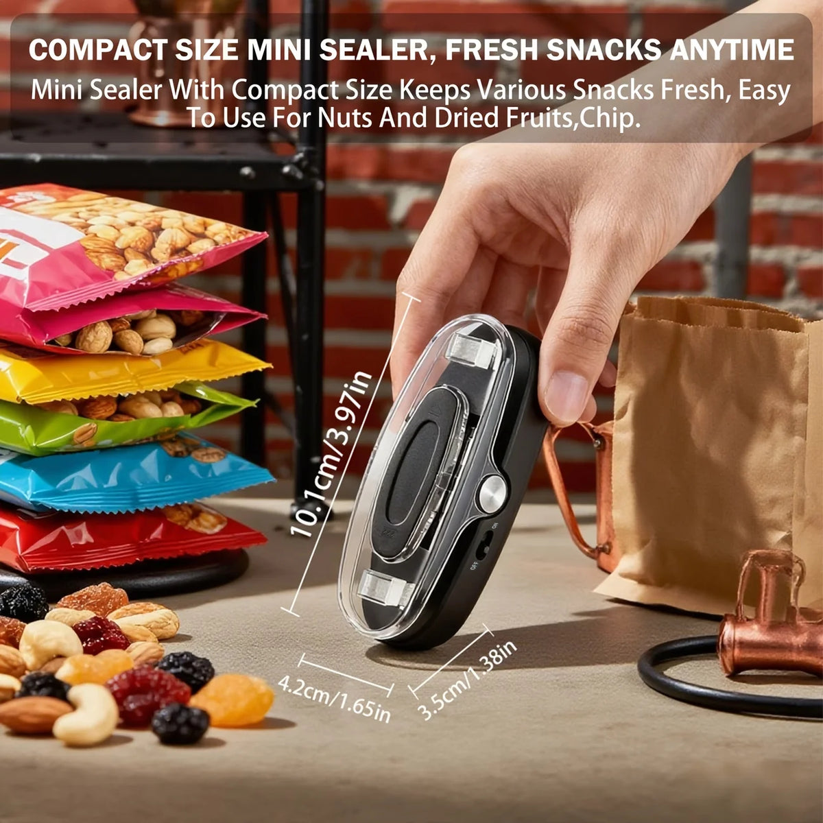 Rechargeable 2-in-1 Mini Bag Sealer & Cutter – Handheld Bag Sealing Machine PLUSH