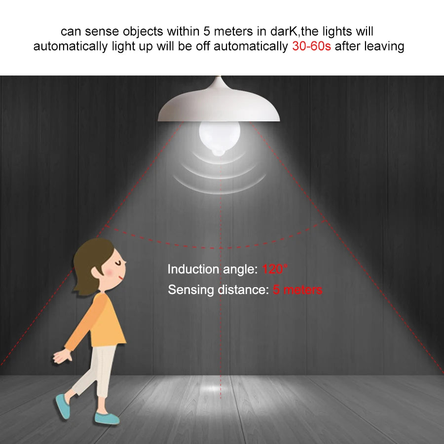 B22 PIR Motion Sensor LED Bulb 12W–20W Auto Security Light Motion Sensor LED Bulb PLUSH