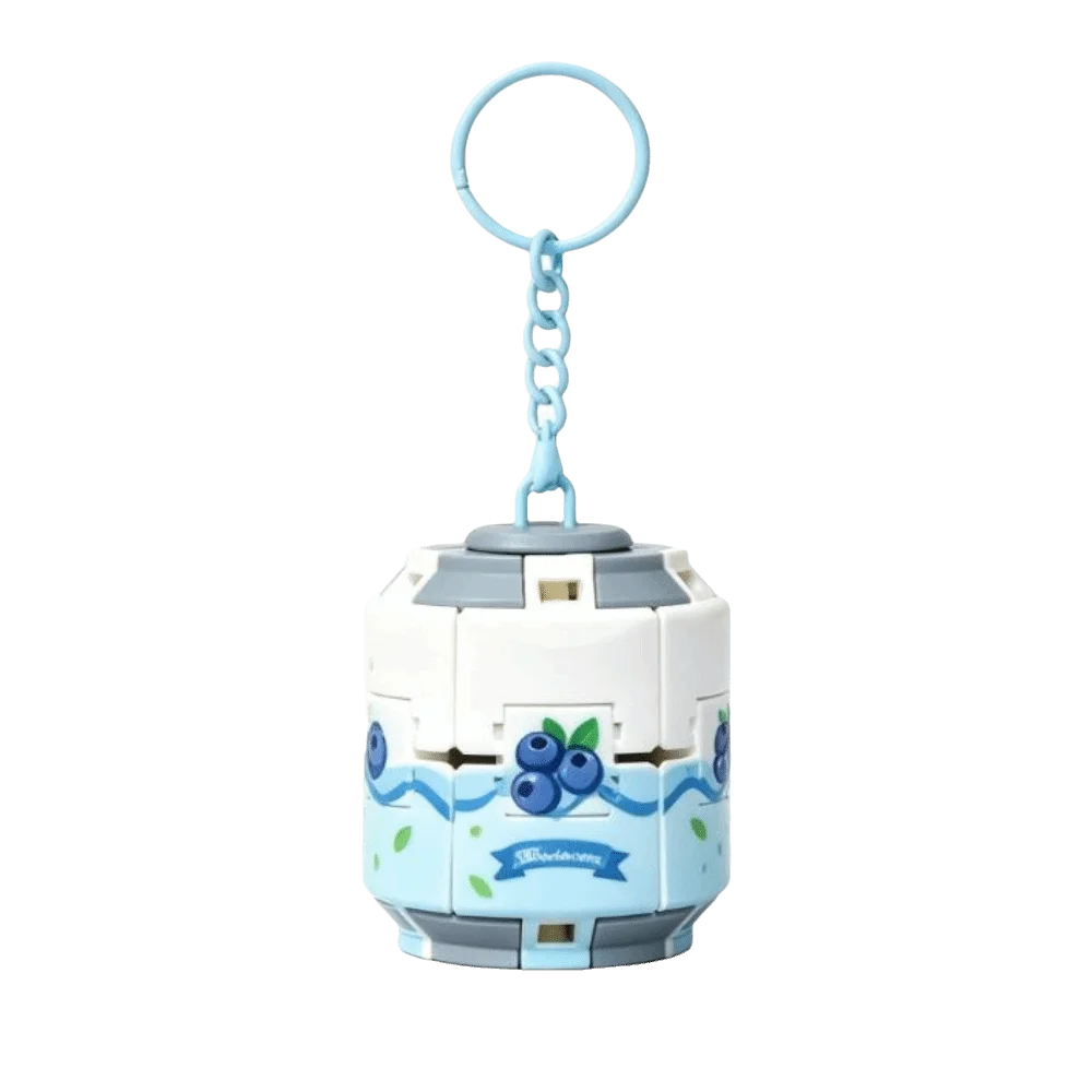 Soda Can Fidget Spinner Keychain – Fun Bag Charm Pendant Fidget Spinner Keychain PLUSH Blueberry