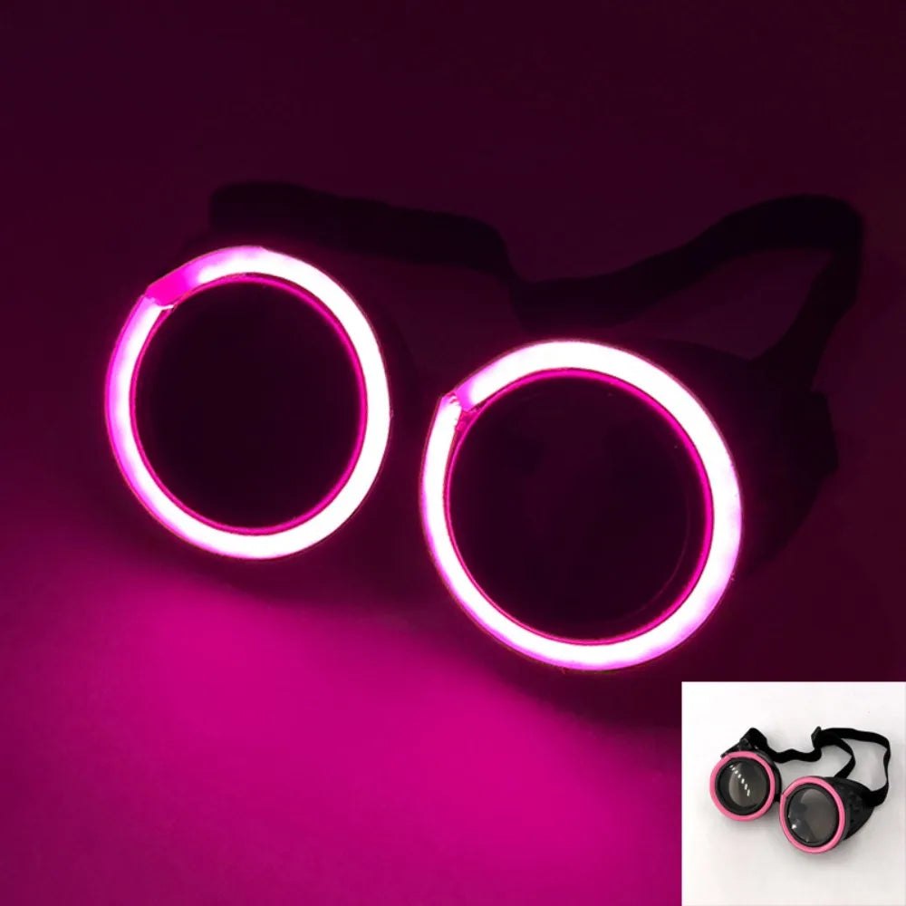 LED Glowing Glasses – Light Up Party Eyewear for Festivals LED Party Glasses PLUSH Pink Light