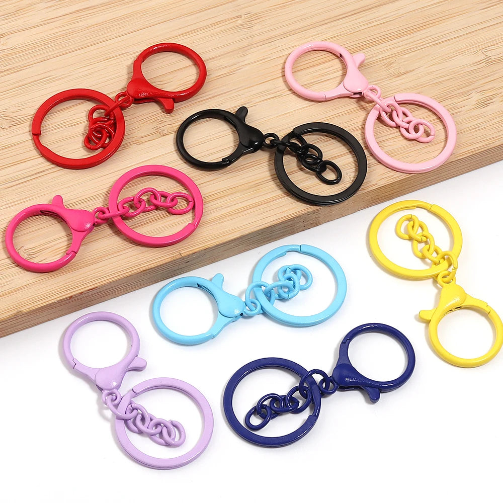 5pcs Colorful Alloy Lobster Clasp Key Ring – DIY Jewelry Making Jewelry Findings PLUSH