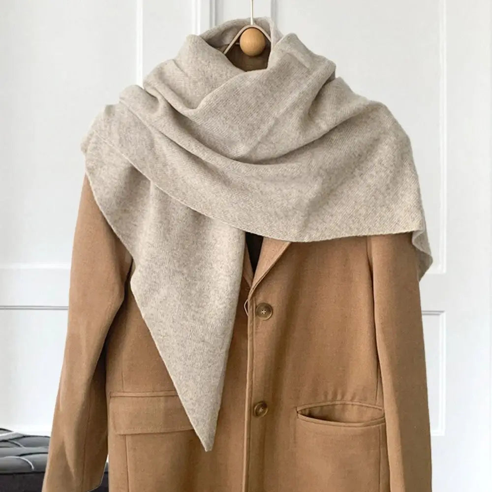 Women's Knitted Triangle Shawl Scarf – Windproof Warm Wrap Knitted Shawl Scarf PLUSH