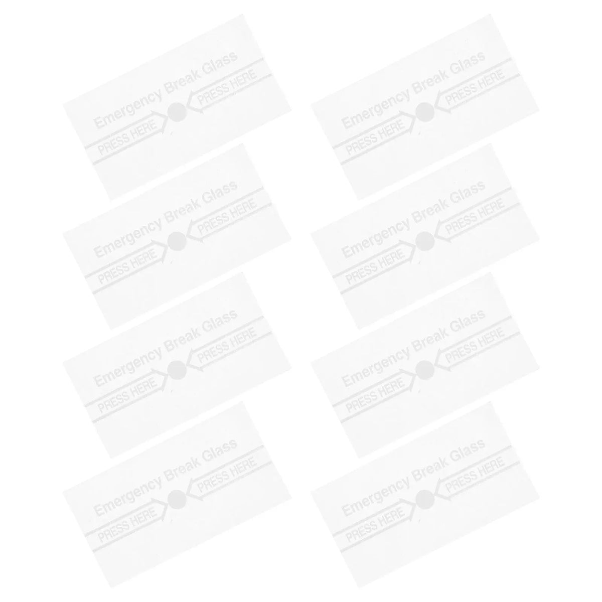 8-Pack Break Glass Alarm Cover Replacement Tiles | Transparent Alarm Glass Cover PLUSH
