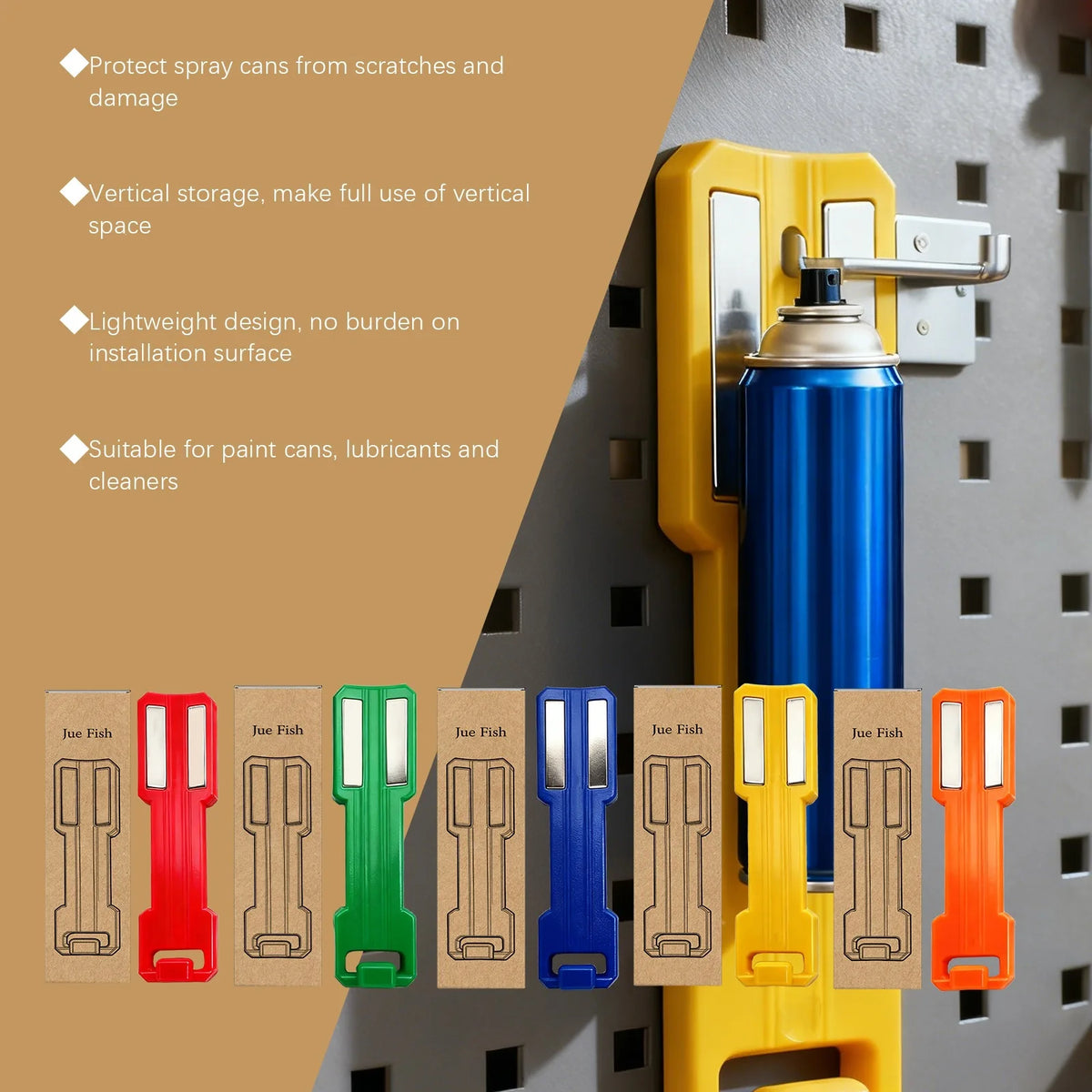 Magnetic Spray Can Holder – No-Drill Wall Mount Organizer Magnetic Storage Rack PLUSH