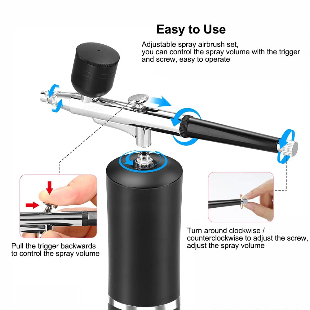 Portable Airbrush Kit with Compressor – Mini Spray Gun Airbrush Spray Kit PLUSH