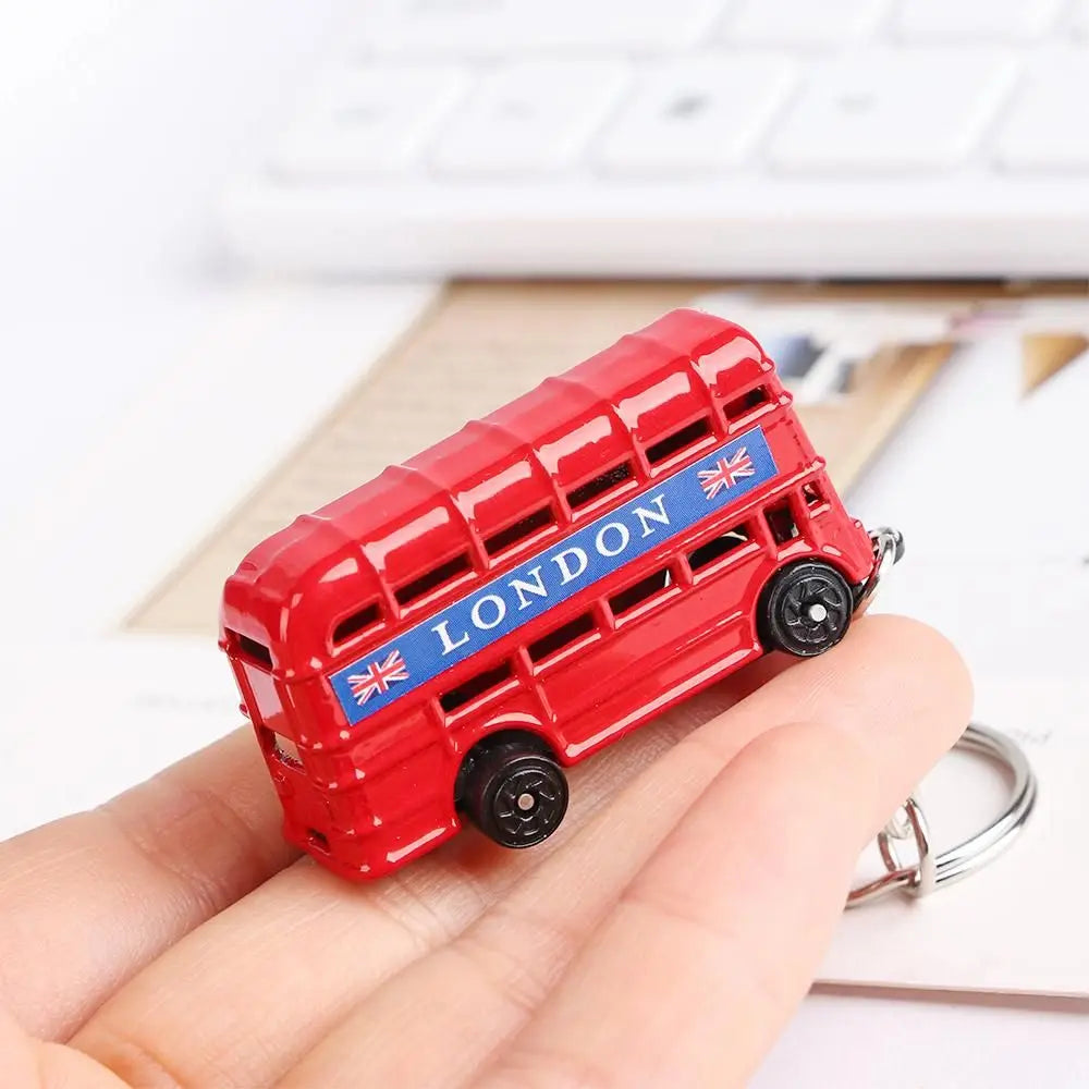 London Bus & Telephone Booth Key Chain | Fashion Key Ring Fashion Key Chain PLUSH