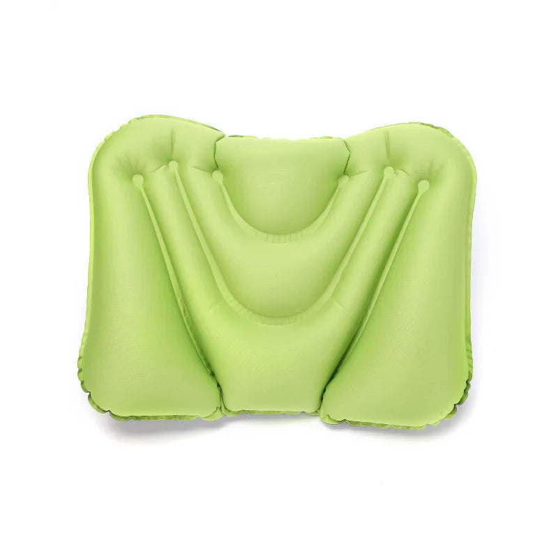 Inflatable Lumbar Support Pillow – Office, Car & Travel Cushion Inflatable Lumbar Pillow PLUSH Green See below for size descriptions
