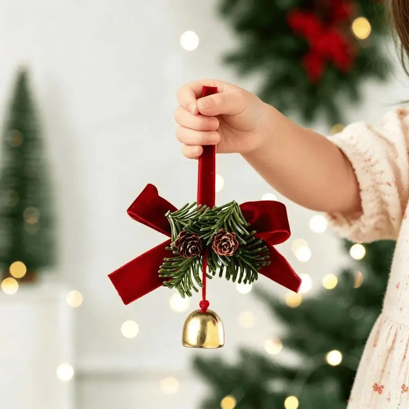 Fluffy Plush Christmas Tree Hanging Ornament with Jingle Bell Christmas Ornament PLUSH A4