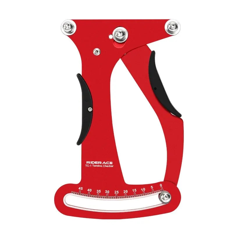 RIDERACE CNC Bicycle Spoke Tension Meter – Wheel Builder Tool Spoke Tension Meter PLUSH Red