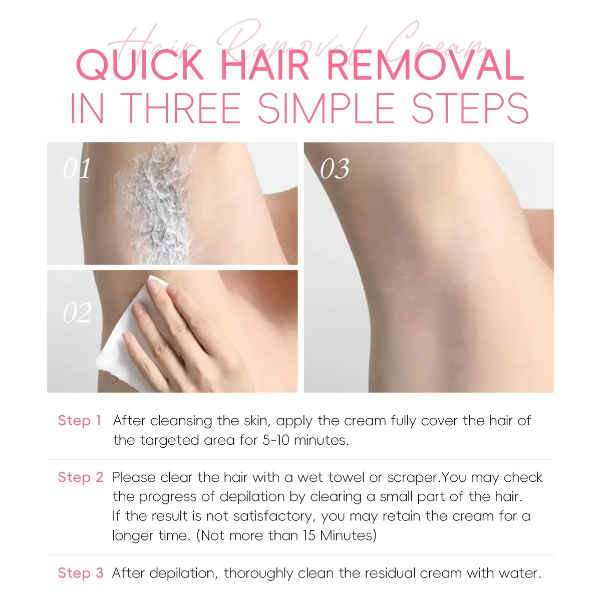PWYUMAN Sakura Hair Removal Cream 50g – Men & Women Hair Removal Cream PLUSH