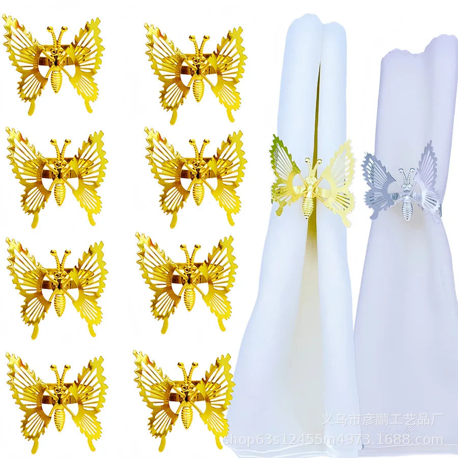 Butterfly Napkin Rings – Wedding & Party Table Decor Napkin Rings PLUSH