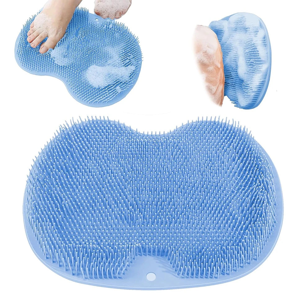 Wall Mounted Silicone Foot Scrubber Brush & Exfoliating Pad Foot Scrubber Brush PLUSH