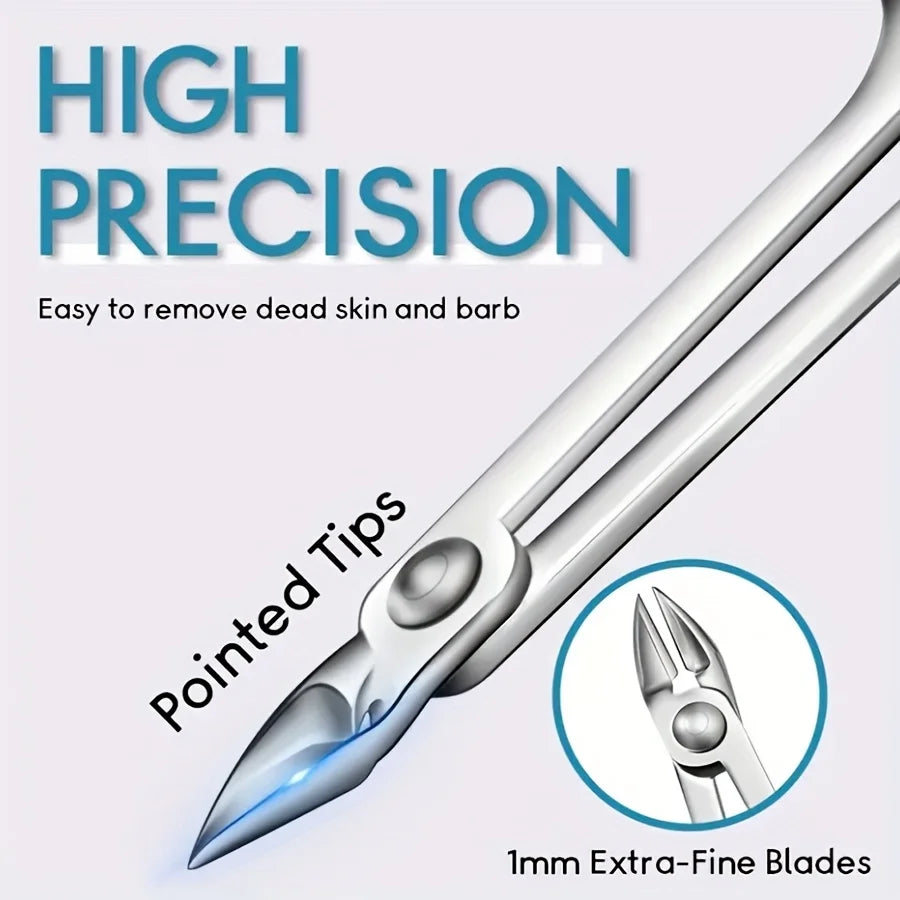 Stainless Steel Cuticle Scissors & Nail Clippers Manicure Set Cuticle Scissors Set PLUSH