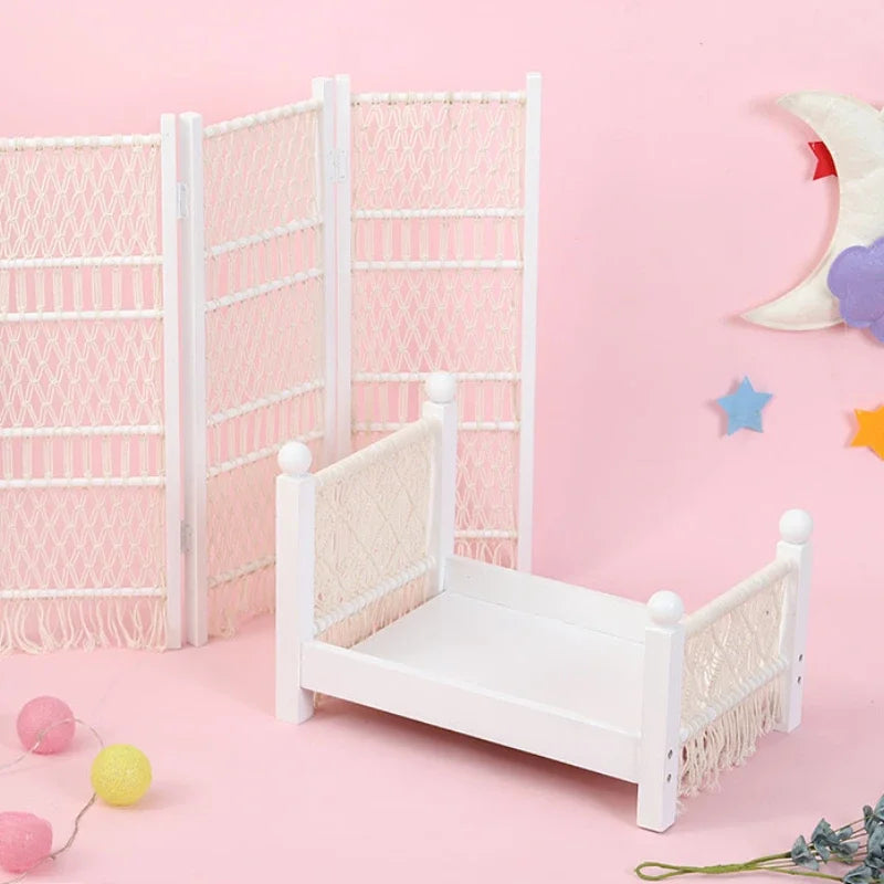 Handmade Newborn Photography Posing Bed | Pine & Cotton Prop Newborn Photography Prop PLUSH