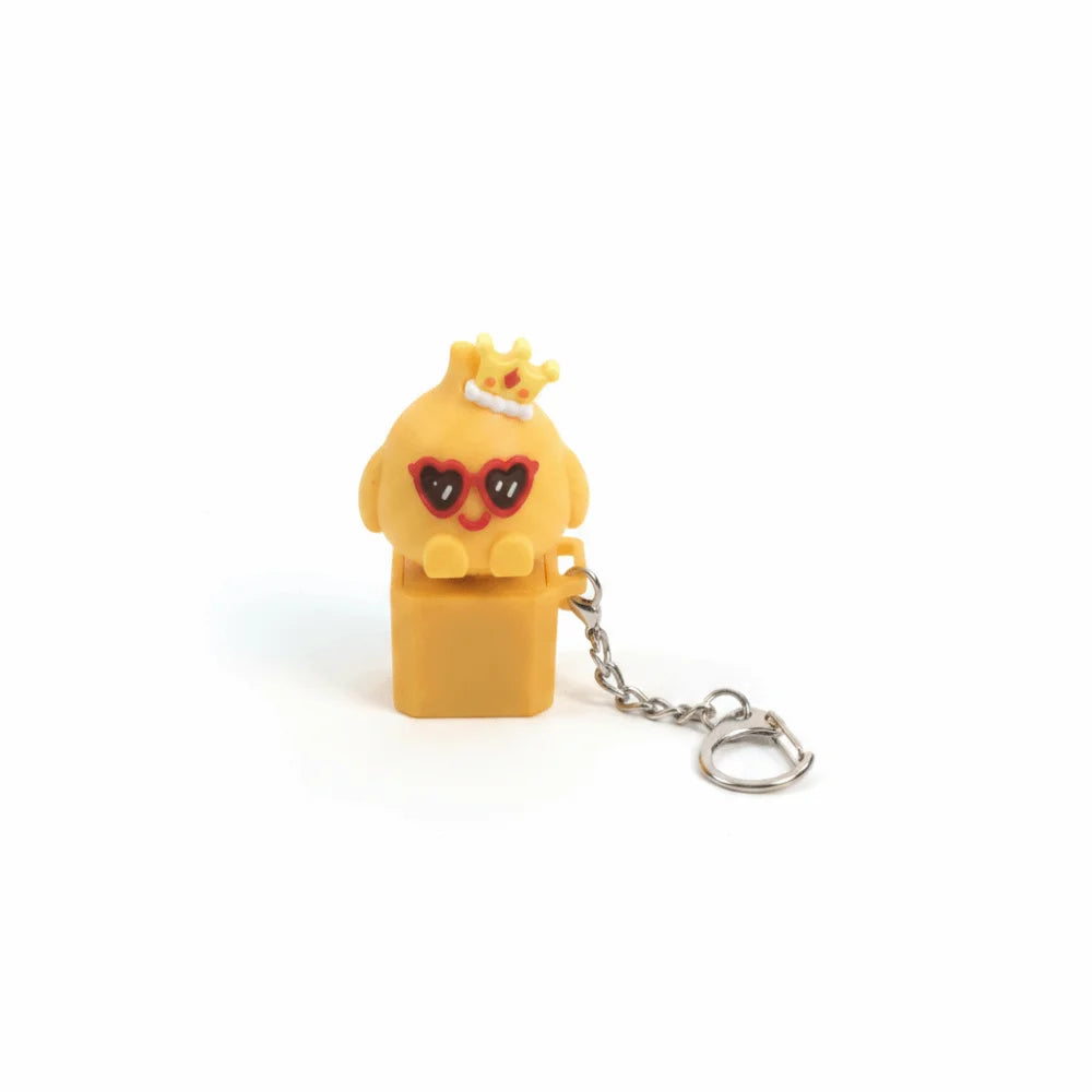 Yellow Chick LED Luminous Keyboard Keychain – Colorful Light LED Novelty Keychain PLUSH Style B