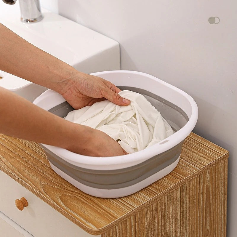 Collapsible Silicone Washbasin – Portable Foldable Camping Basin Collapsible Wash Basin PLUSH