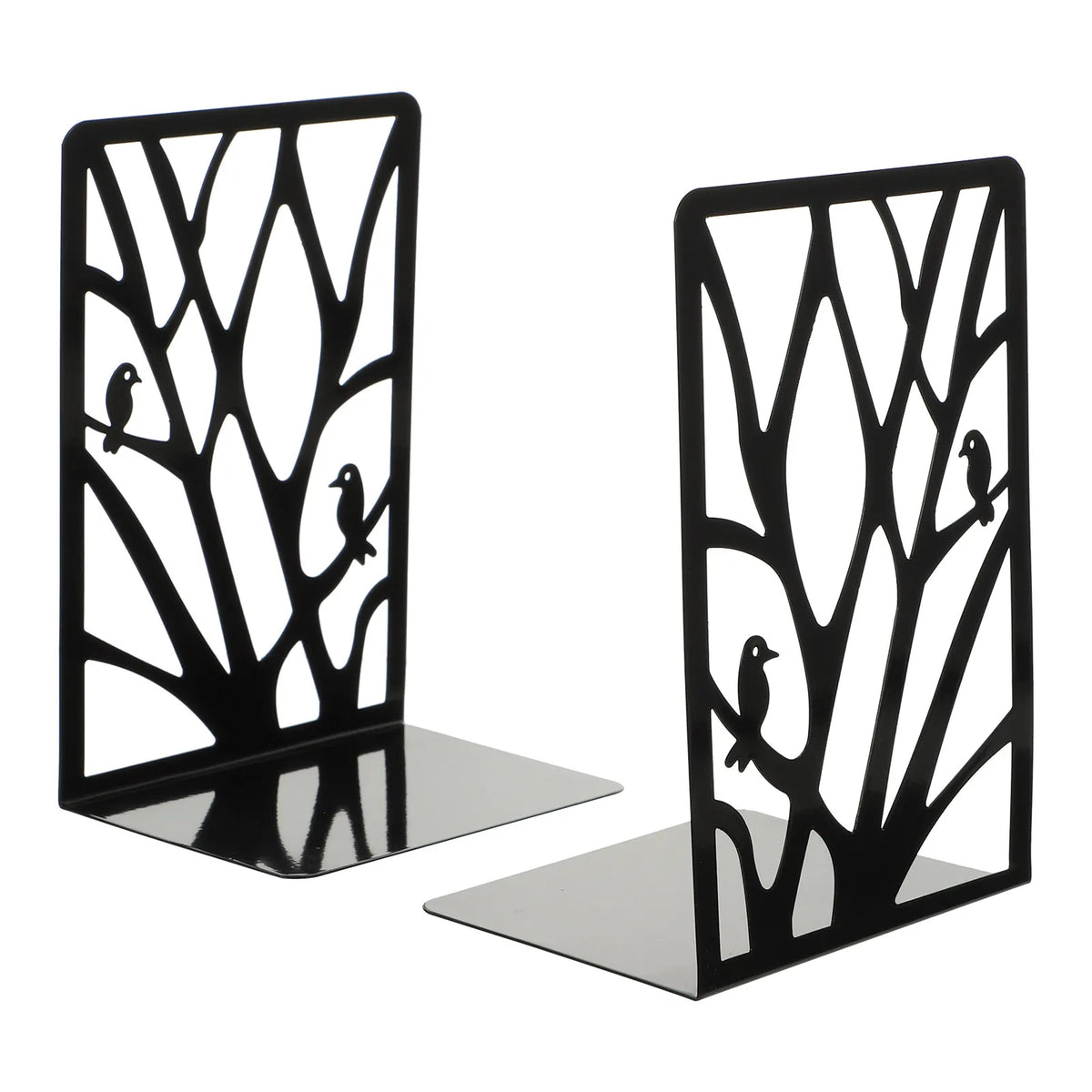 Minimalist Hollow Iron Bookends – Heavy Duty Organizer 1 Pair Iron Bookends PLUSH