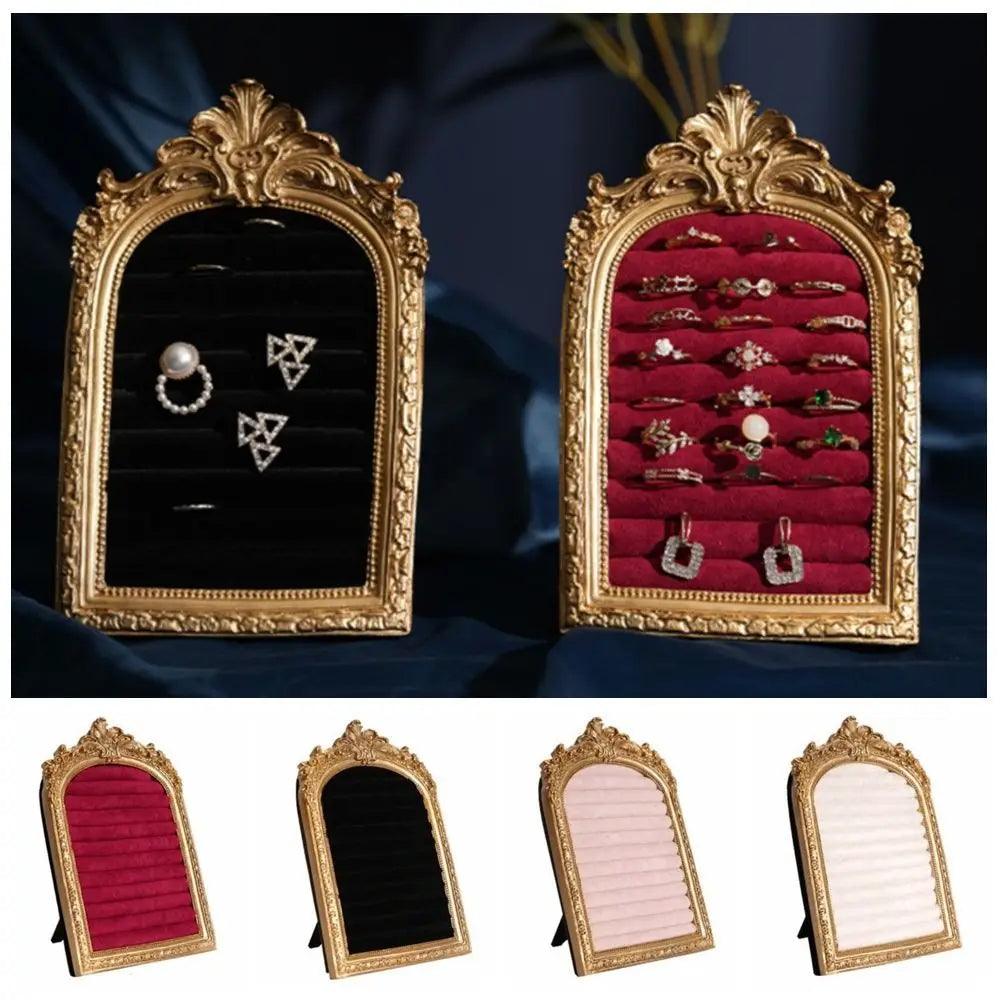 Vintage Velvet Jewelry Display Shelf – Earring & Ring Storage Jewelry Display Shelf PLUSH