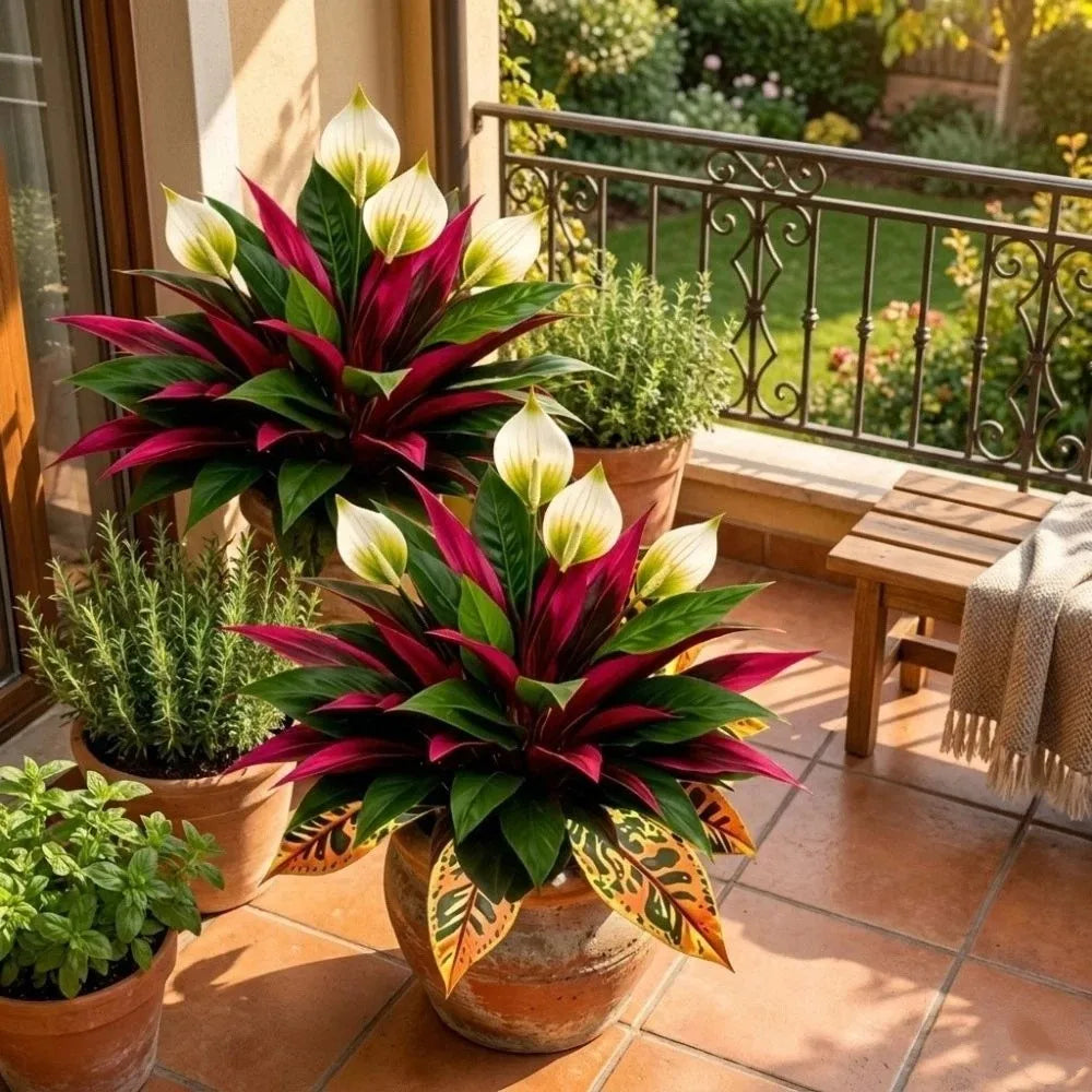 UV Resistant Artificial Dragon Blood Tree Branches – 3pcs Artificial Greenery Branches PLUSH
