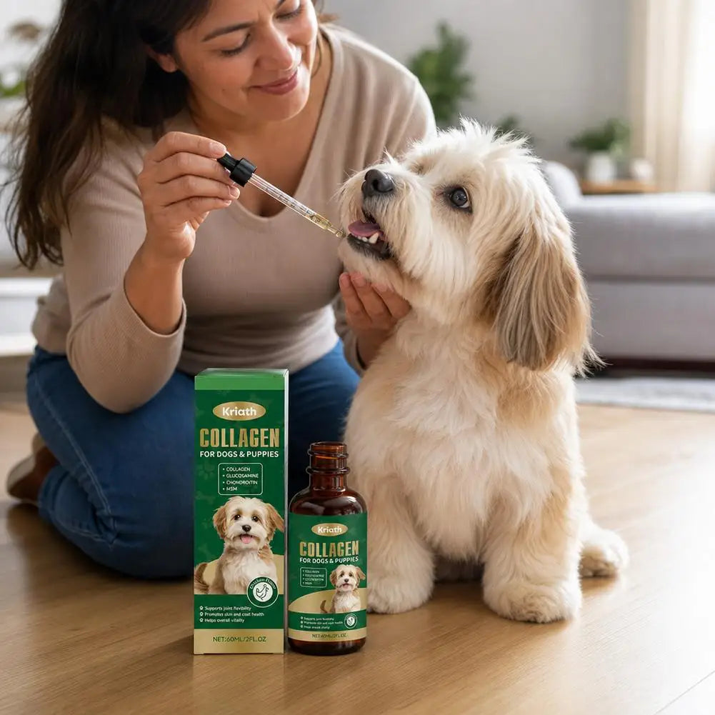 Dog Collagen Liquid Supplement 60ml – Joint & Coat Support Dog Liquid Supplement PLUSH