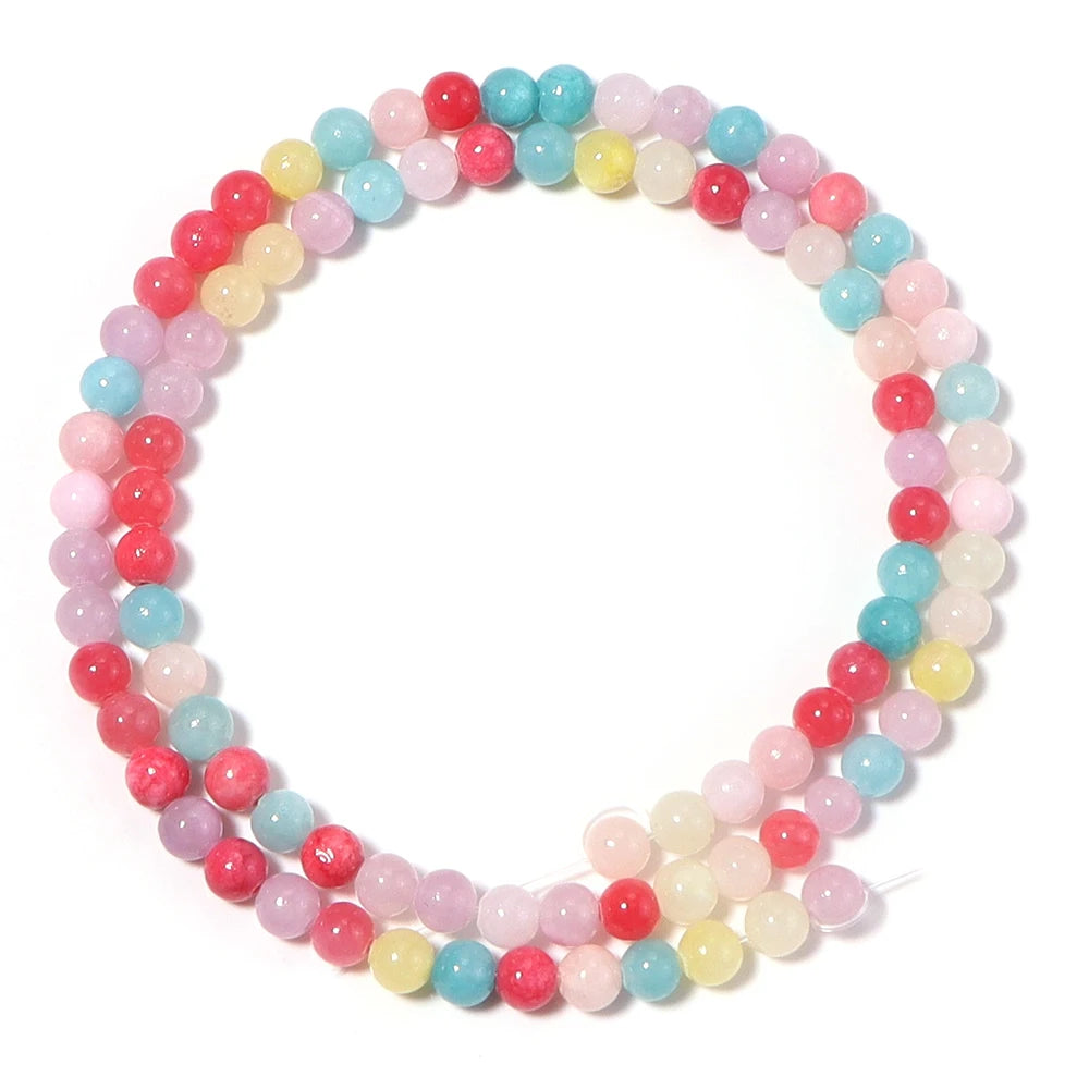Yellow Jade Stone Round Spacer Beads – DIY Jewelry Making Stone Spacer Beads PLUSH 4mm Apx 90pcs