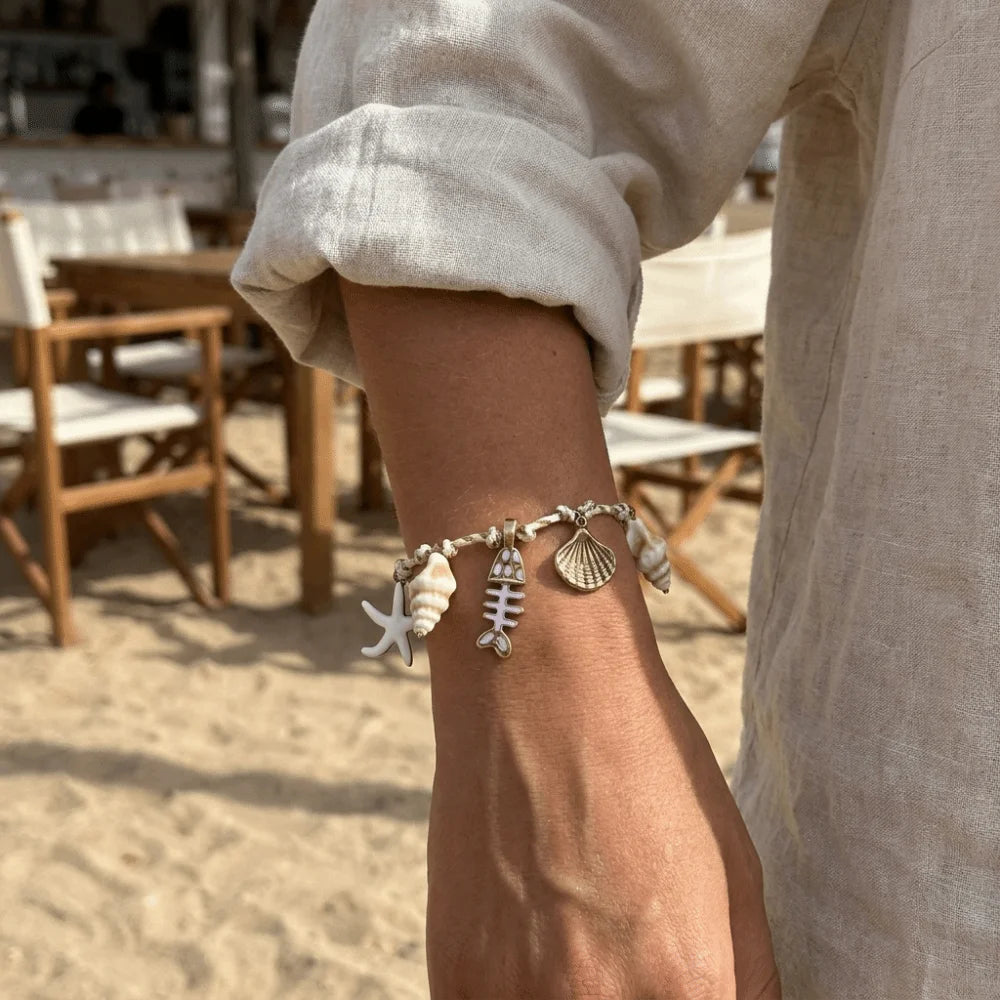 Ocean Style Stainless Steel Bracelet – Starfish Shell Charm Charm Bracelet PLUSH