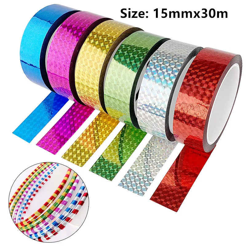 30M Holographic Glitter Tape for Rhythmic Gymnastics Hoops Gymnastics Glitter Tape PLUSH
