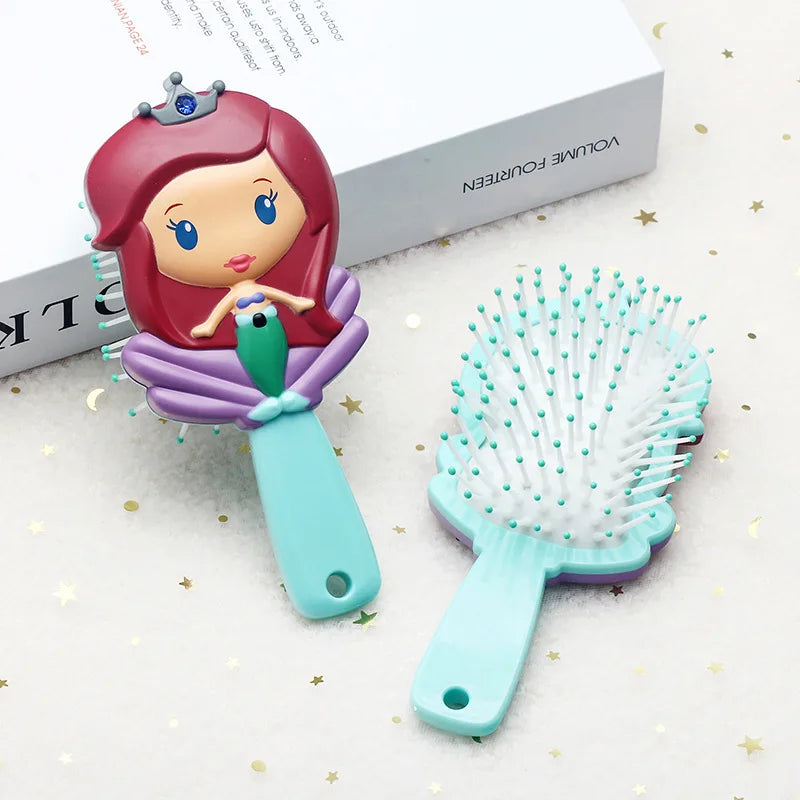 Mermaid Air Cushion Comb for Kids – Cute Girls Hair Brush Kids Hair Comb PLUSH mermaid 1