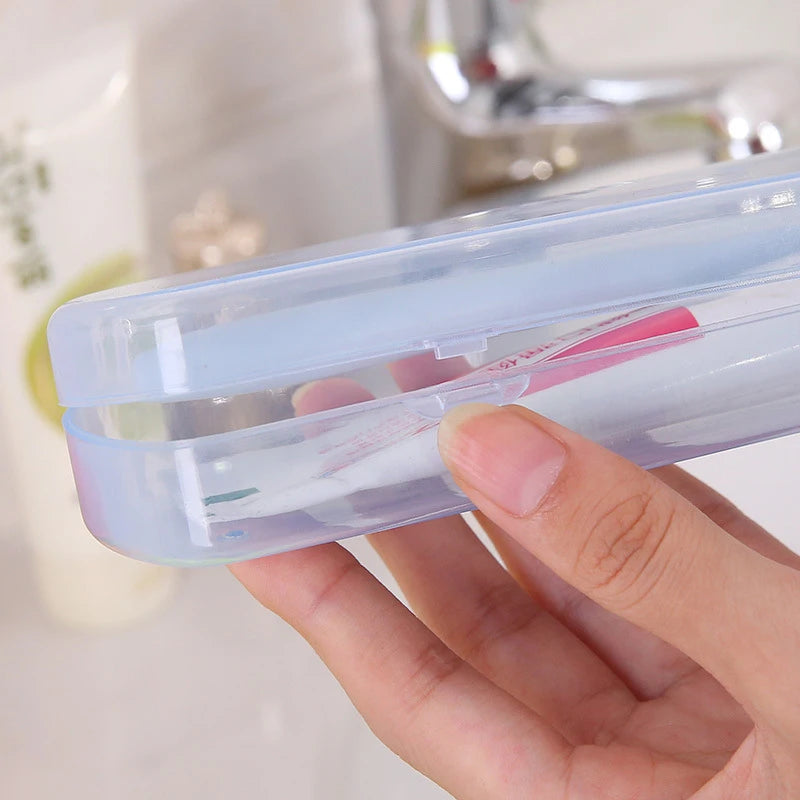 Portable Travel Toothbrush & Toothpaste Storage Box | Candy Color Toothbrush Travel Case PLUSH