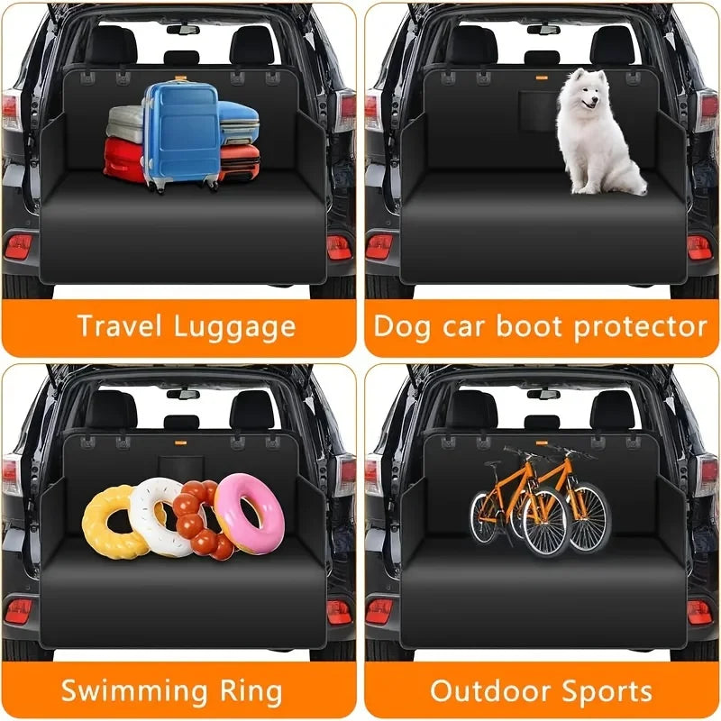 Waterproof Pet Car Trunk Liner Mat – Non-Slip Dog Cargo Cover Pet Cargo Liner PLUSH