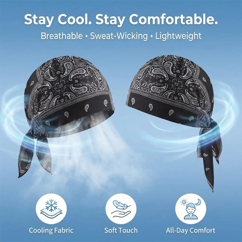 Cooling Cycling Bandana Cap – Breathable Helmet Liner Cycling Headwear Cap PLUSH