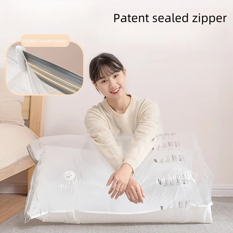 TAILI No-Pump Vacuum Storage Bags – Clothes & Blankets Vacuum Storage Bags PLUSH