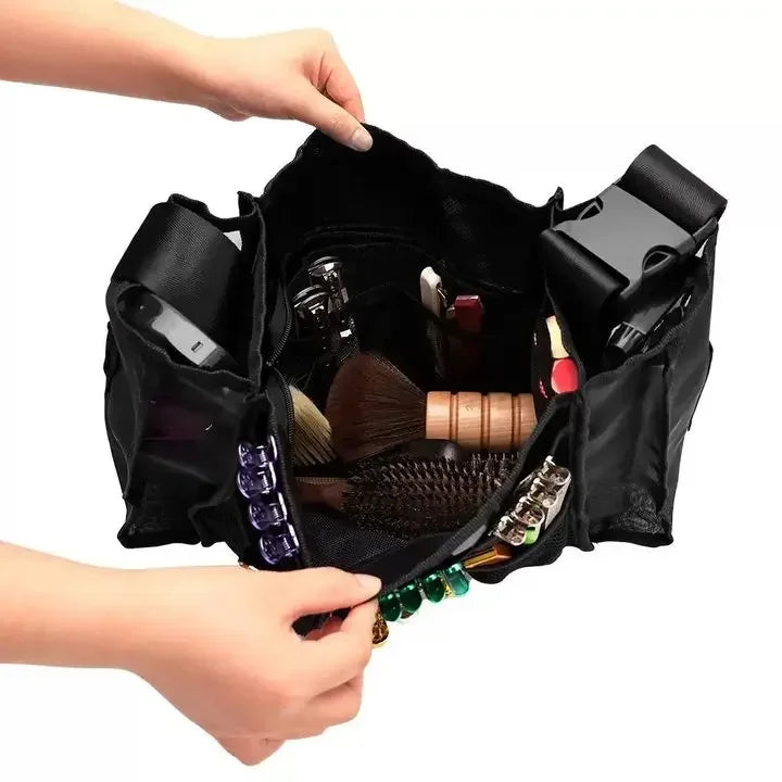 Multi-Pocket Makeup & Hair Tool Organizer Bag | Travel Tote Makeup Organizer Bag PLUSH